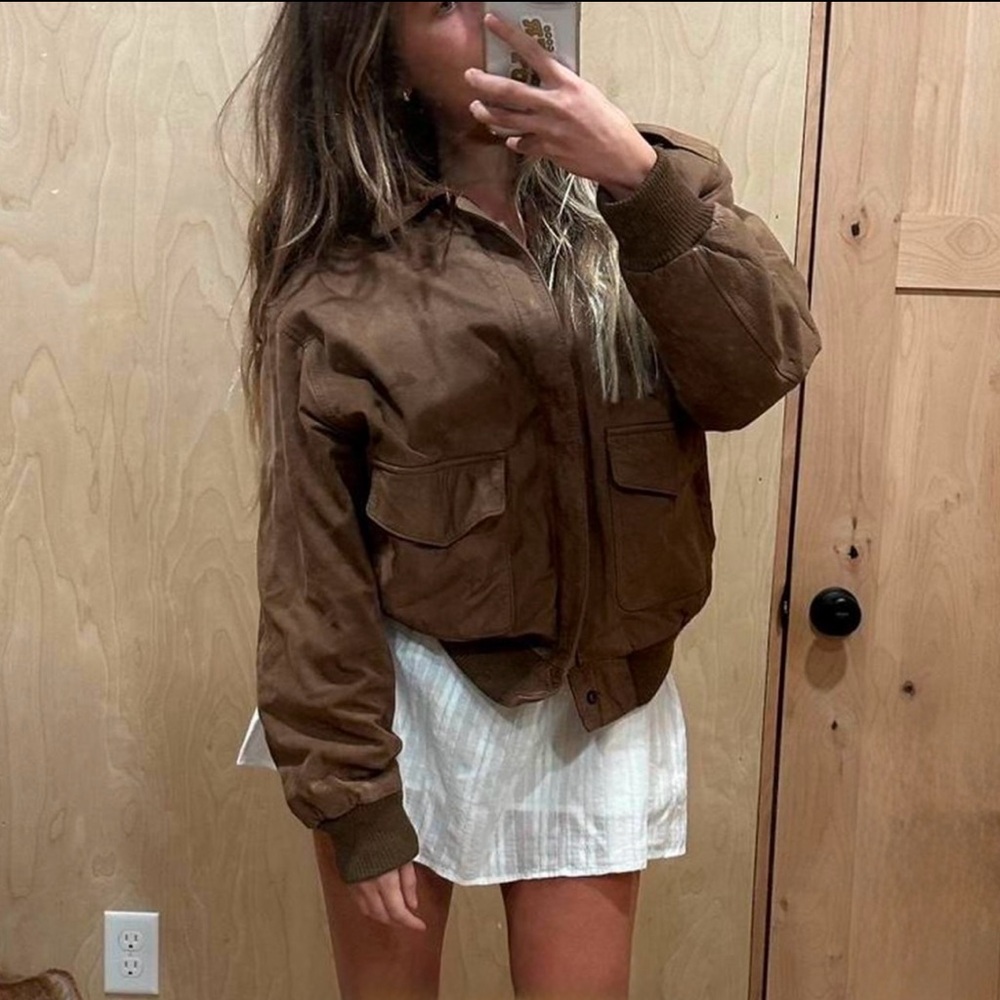 Brown Women's 100% leather Jacket